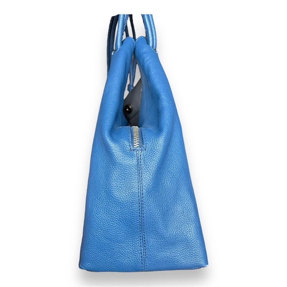 Vince Camuto Aaron Hobo Bag Purse in Pebbled Leather Blue Shade Dark Jean - Picture 9 of 15